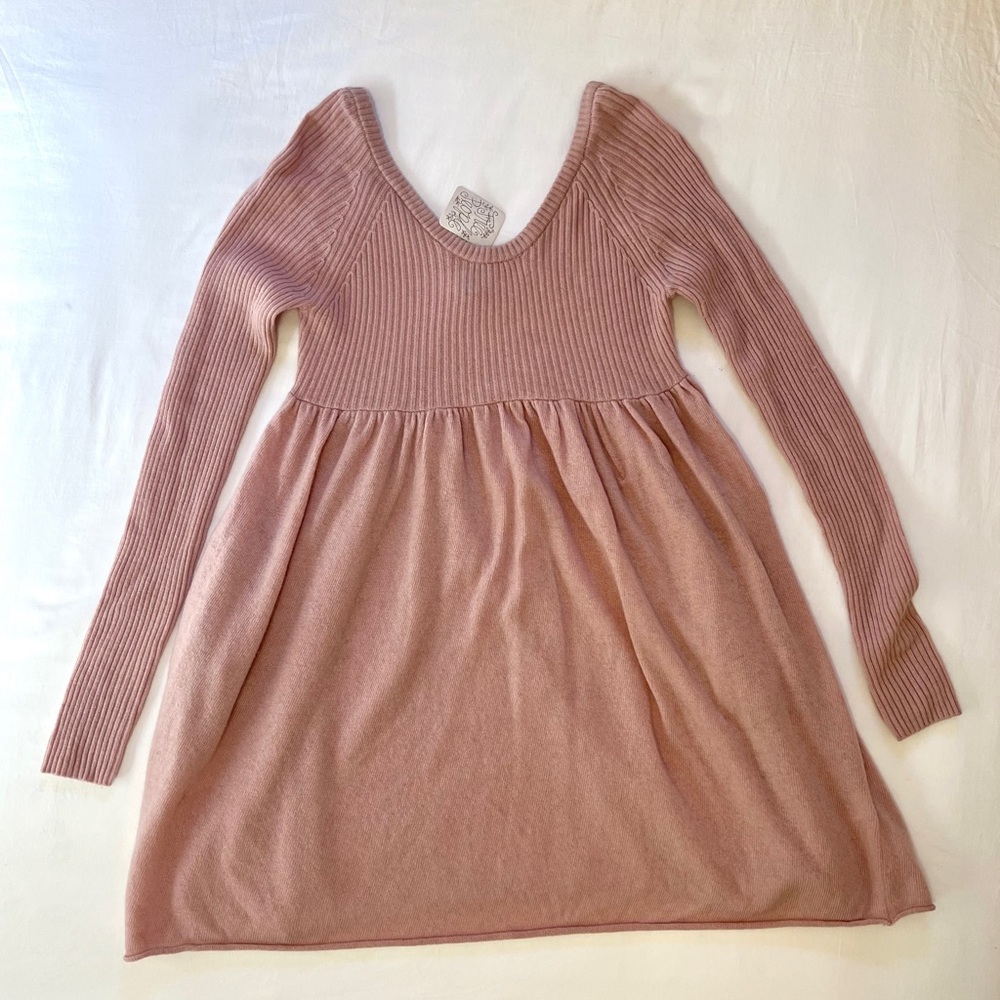 Free People Beach Pink Cashmere Mini Dress - NWT